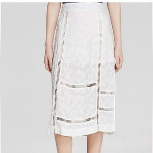 Free People Love Will Save You White Midi Skirt